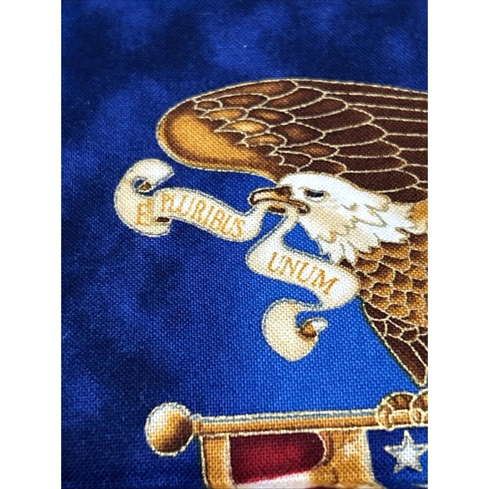 People’s House Hoffman Cotton Fabric Patriotic Eagle Print 1/2 Yard - Picture 5 of 9